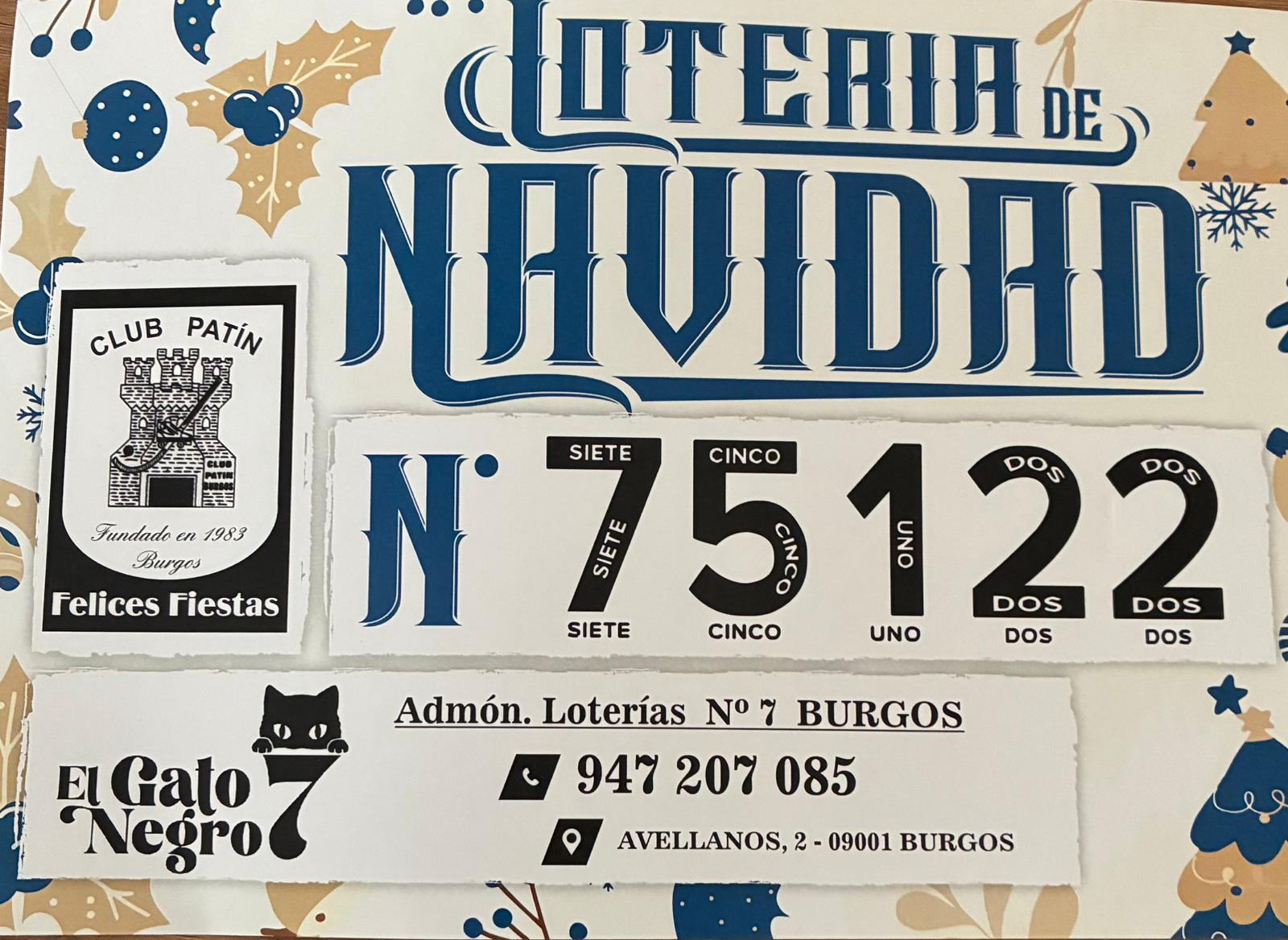 Lotería de Navidad del Club Patín Burgos